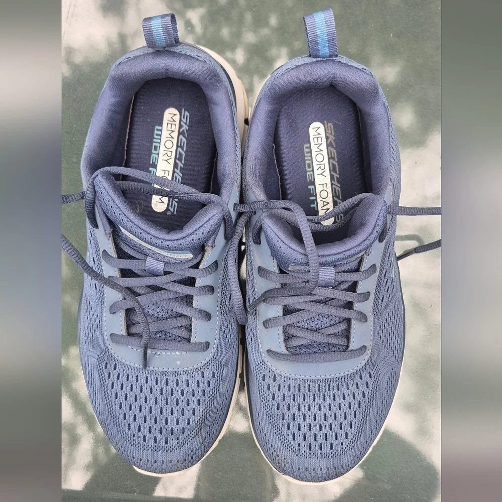 Skechers Blue Athletic Shoes with Cushioned Support